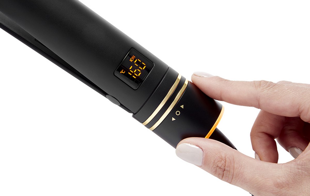 Loft Haircare Evolve Black Gold Stijltang 25mm met Hitte Protectie - afbeelding 3