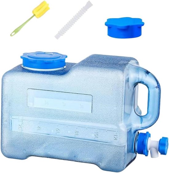 Bidon d'eau portable Plein air de 12 L – Réservoir d'eau de camping multifonctionnel avec robinet et distributeur de savon pour voiture, Marche, pique-nique et urgences