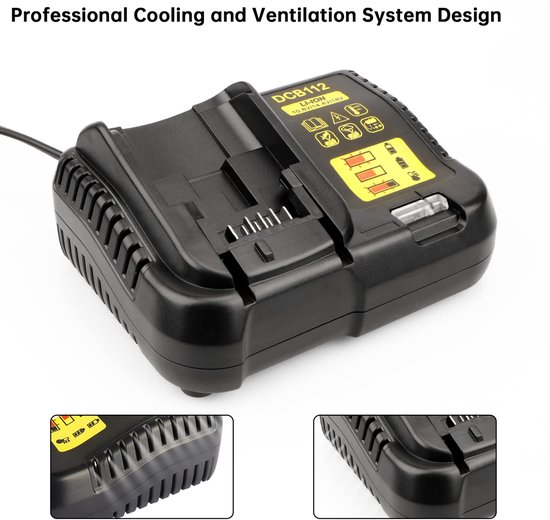 Geschikt voor 10,8V -18V Li-ION acculader voor DeWalt DCB112 DCB115 XR Multi Voltage van DeWalt — afbeelding 4