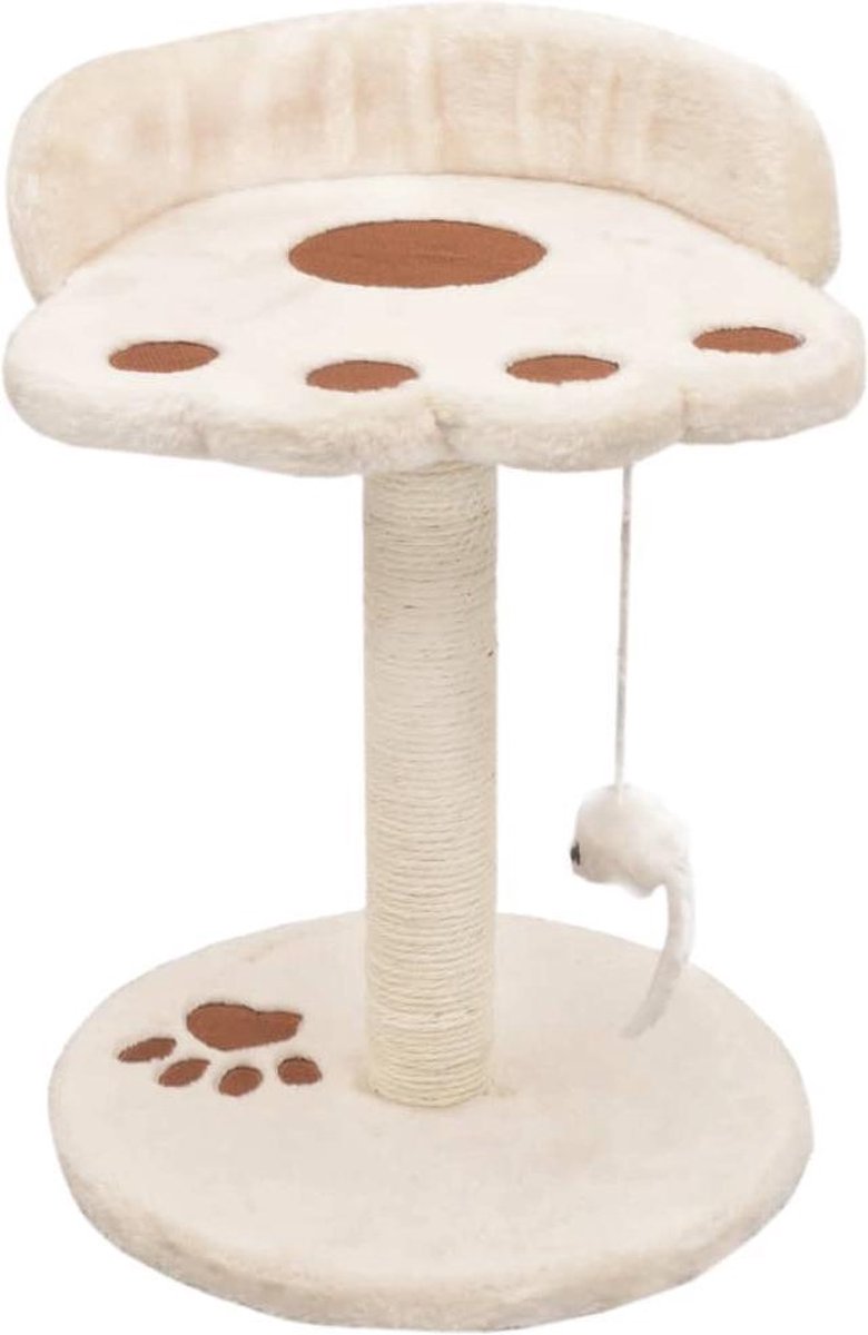 vidaXL Kattenkrabpaal met sisal krabpaal 40 cm beige en bruin