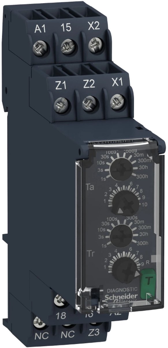 Schneider Electric Harmony - Tijdrelais - Assym. - Knipperfunctie - 0.05s-300h - 24-240V