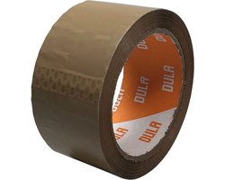 DULA Low noise Verpackungsklebeband Braun PP acryl - 1 Rolle Paketband - 48 mm x 66 m - Klebeband