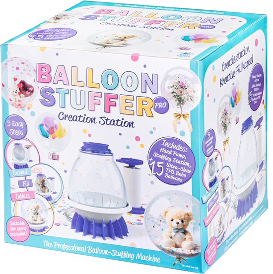Ballonvulmachine - 43,2 cm voor het verpakken van een cadeau, vulset met 9 accessoires voor bruiloft, Kerstmis, verjaardagsfeestdecoratie (vulling verlenging pomp