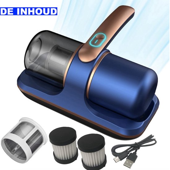 220V kleine matrasstofzuiger for bedden Sofa Matrastapijt, huishoudelijke draagbare bedstofzuiger, zuigt sterk diepe mijten, allergenen, stof, haar, enz