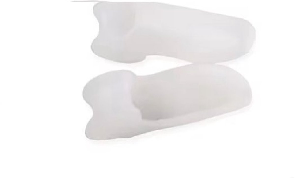 Teenspreider kleine teen - 1 Paar - Wit - teenspreider - Teencorrector - likdoorn verwijderaar - Teenspreiders voor hallux valgus - Teenspalk - Teenspreider siliconen - Teenbeschermer - Tenenspreider kleine teen - tenenspreider voor alle tenen