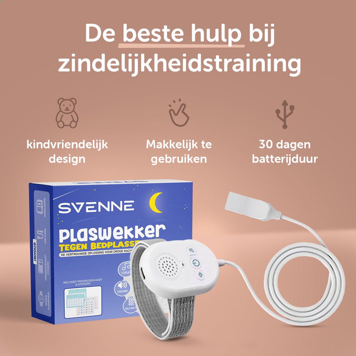 Liberty plaswekker met draadloos trilelement & deskundige begeleiding