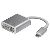 Transmedia USB-C naar VGA adapter met DP Alt Mode (1920 x 1200) / wit - 0,15 meter