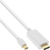 Premium Mini DisplayPort 1.2a naar HDMI 2.0 kabel (4K 60 Hz) / wit - 1 meter