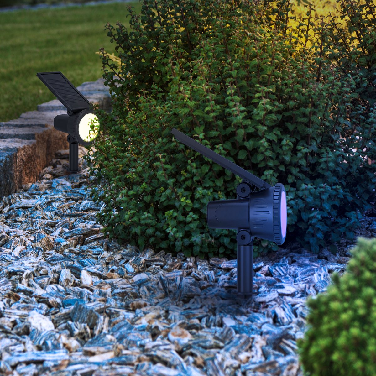 Eglo Sambuco Solaire spot de jardin à piquer extérieur - LED - 37,5 cm - Noir
