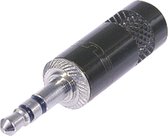 REAN NYS231B 3,5mm Jack (m) connector - metaal - 3-polig / stereo