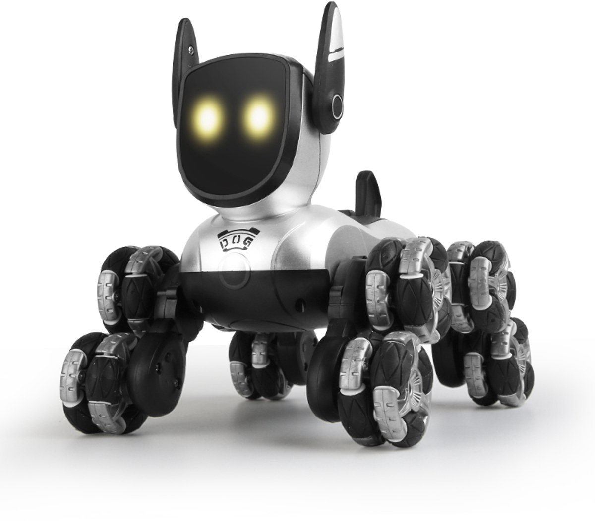 Fuegobird RC Speelgoedhond - RC Stunthond - 8 Wielen - 360° Rotatie - Grijs