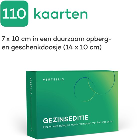 Gezinseditie vragenkaartspel - Vertellis - plezier, verbinding en mooie momenten met je gezin