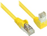 Câble réseau S-Impuls S / FTP CAT6 Gigabit coudé / droit / jaune - 1 mètre