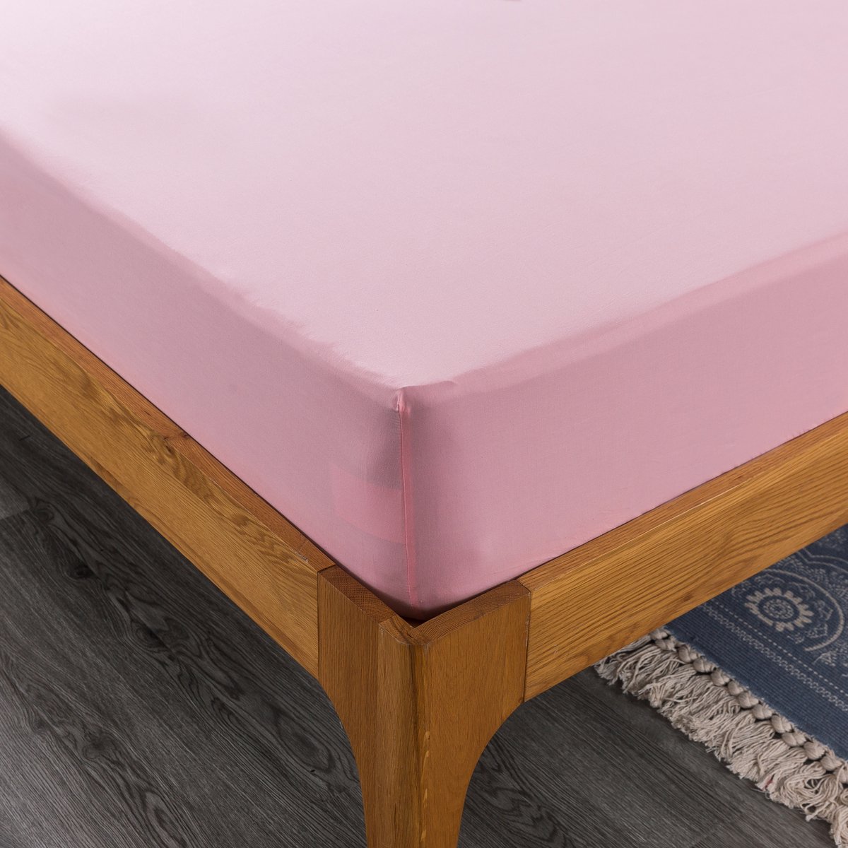 Luxe Hoeslaken 120x200 cm – Zachte & Ademend Katoen – Perfecte Pasvorm – Anti-Allergisch & Strijkvrij – Roze