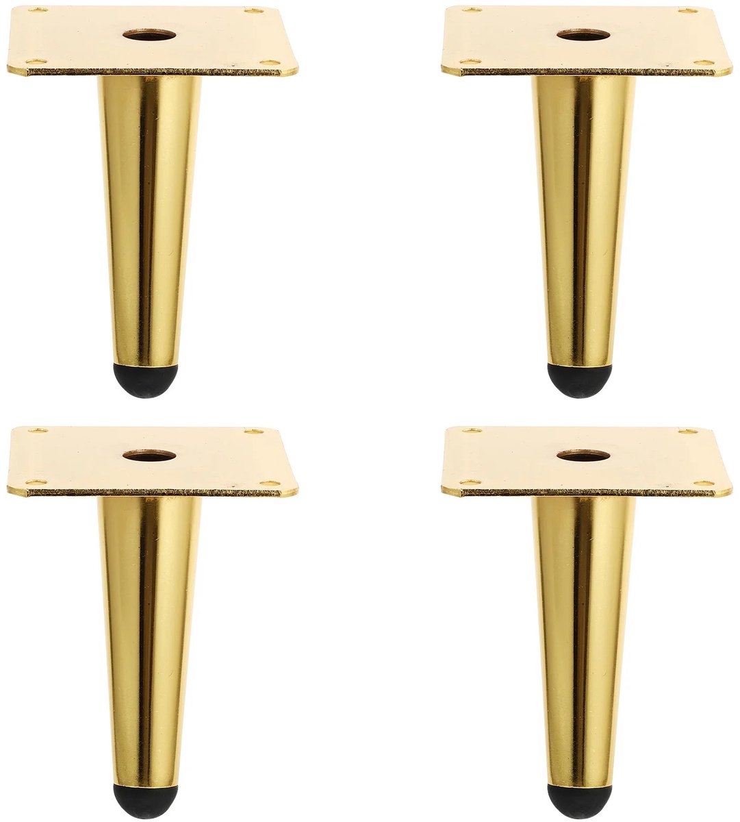WiseGoods Premium Stalen Tafelpoten - Heavy Duty Meubelpoten - DIY Tafelpoot - Retro Hairpin Pinpoten - Meubelpoot Goud - 10CM
