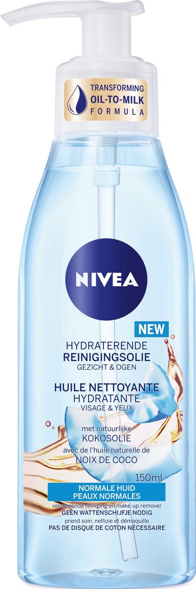 NIVEA Essentials Hydraterende Reinigingsolie - Kokosolie - Normale Huid -  150ml | bol