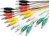 Test kabel set met krokodillenklemmen - 10 kabels / middel - 0,50 meter