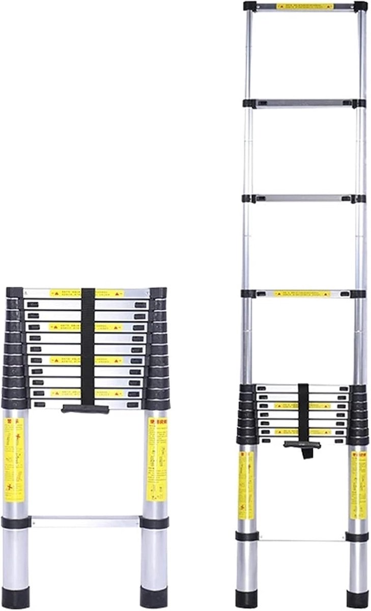 Imtex Telescopische Ladder - Telescoopladder 5m - Met Optilgrip - Softclose