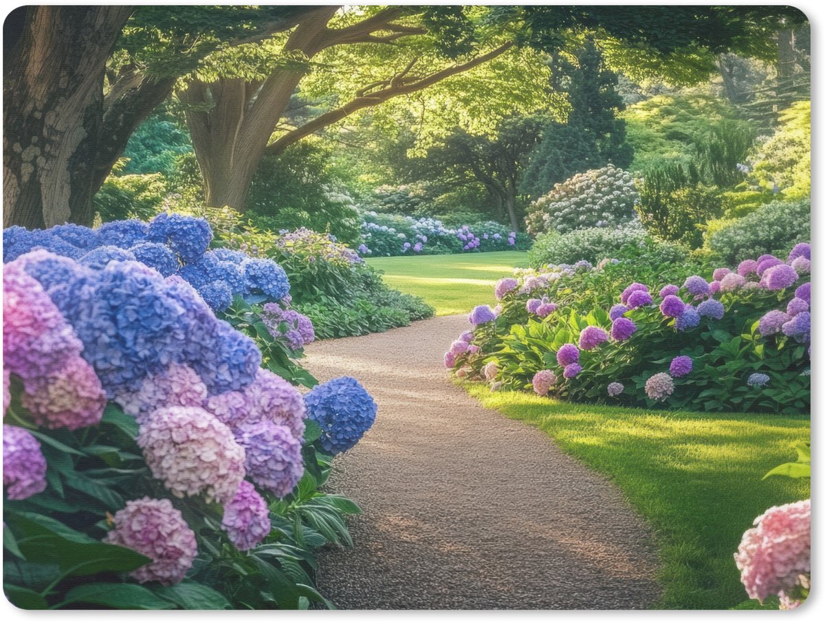 Muismat 23x19 cm - Mousepad Hortensia- Park - Pad - Muismatten