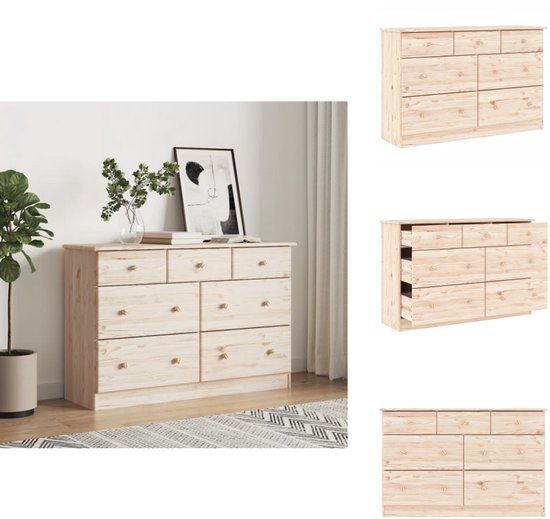 Commode ALTA 112x35x73 cm bois massif de pin - Furnimoda ance