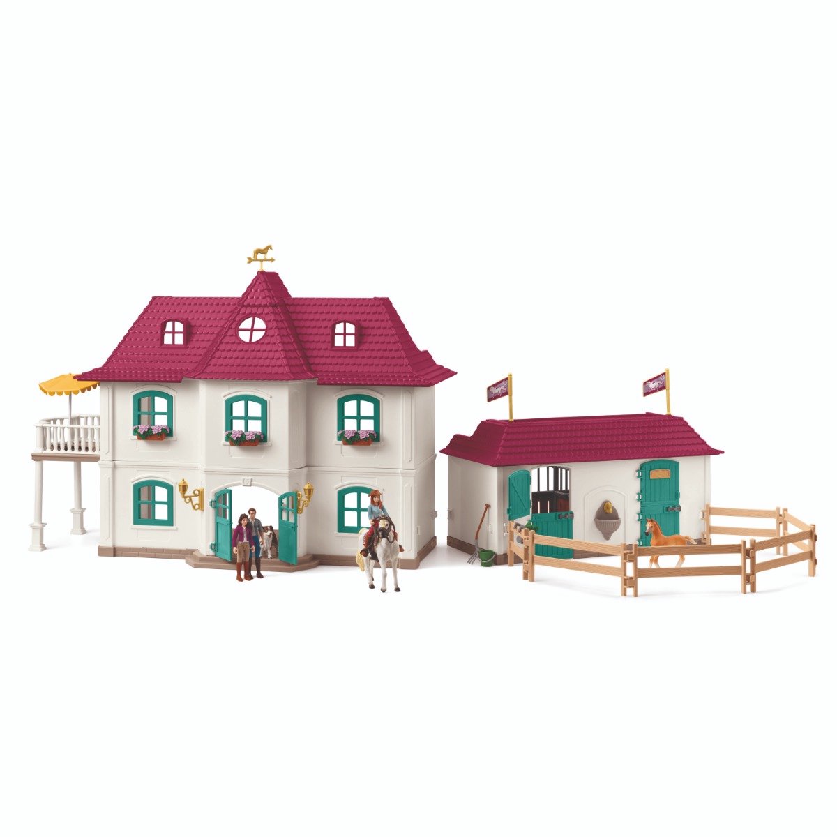 schleich HORSE CLUB - Lakeside Landhuis en -stal - 42706 — afbeelding 5