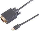 S-Impuls Mini DisplayPort 1.2 naar VGA kabel / zwart - 5 meter
