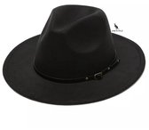 Sommer Hut Herren Zylioo Panama-Hut Aus Filz - Fedora Mit Gürtelschnalle Für Herren & Damen (Gr