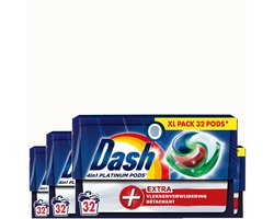 Dash 4in1 PODS - +Extra Vlekkenverwijderaar - Voordeelverpakking 4 x 32 Wasbeurten