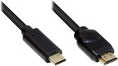 Alcasa GC-M0103 video kabel adapter 5 m USB C HDMI Type A (Standard) Zwart