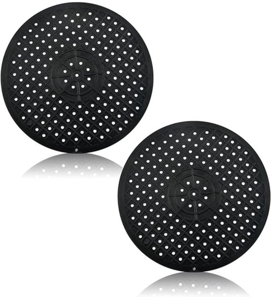 COM-FOUR® 2 x gootsteenmat - ronde spoelbakmat - de gootsteenmat beschermt het oppervlak van de gootsteen en het servies (2 stuks - transparant