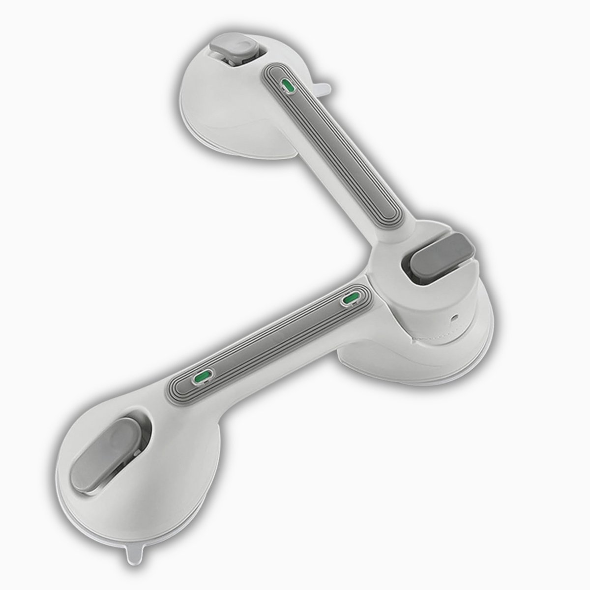 Lumivéra® - Handgreep met Zuignap - Handgreep - Handgreep Douche - Wandbeugel Badkamer - Handgreep Badkamer - Veiligheidsgreep - Wandbeugel Badkamer - Wamdbeugel - Trekvermogen tot 110KG - Alleen voor Gladde Oppervlakken - Dubbel