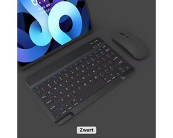 Draadloos Toetsenbord en Muis – Compatibel met PC, Tablet & Telefoon zwart