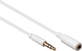 Goobay 3,5mm Jack stereo audio slim verlengkabel - wit - 5 meter