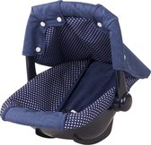 Götz Needful Things, autostoel "Denim & spots", babypoppen 30-33 / 42-46 cm / staanpoppen 45-50 cm