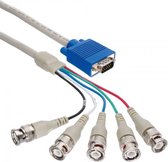 InLine VGA (m) - 5x BNC (m) videokabel / beige - 1 meter