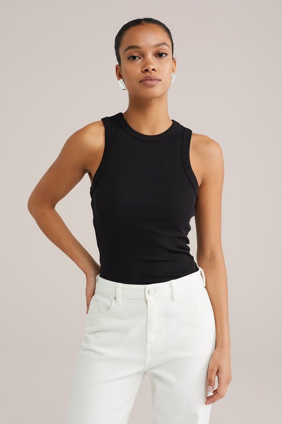 WE Fashion Débardeur femme côtelé