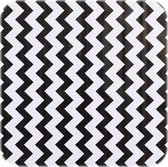 Mexicaans Tafelzeil Zigzag - 120 x 250 cm - Zwart
