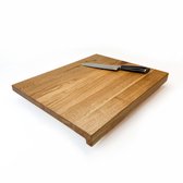 CONTINENTA® Premium snijplank, houten plank van edel rubberen hoofdhout, bijzonder robuust en duurzaam, 30 x 21,5 cm