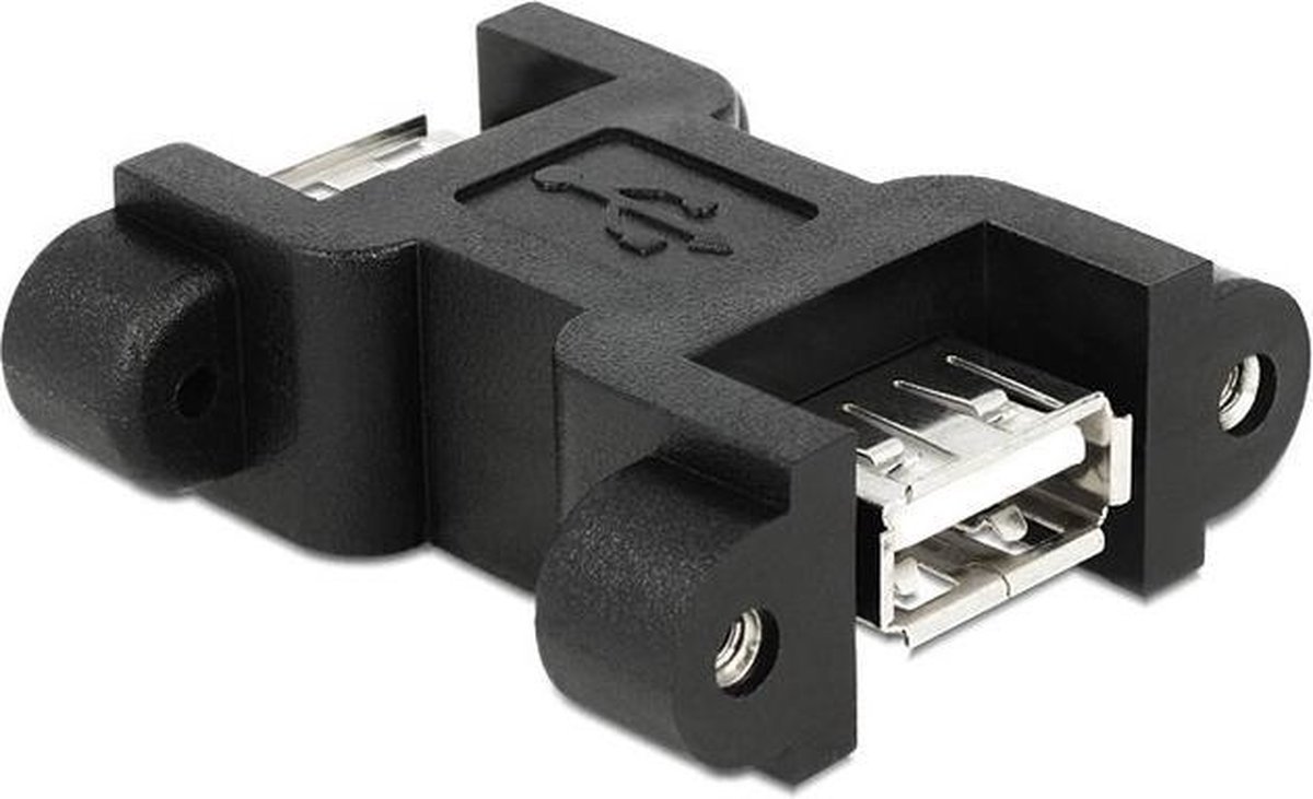DeLOCK USB-A koppelstuk met montagemogelijkheid