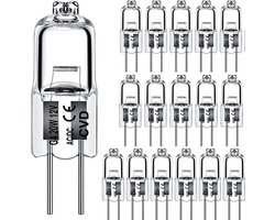 CVD® 8-STUKS - G4 HALOGEEN LICHTBRON - 20 WATT - 12V - WARM WIT - DIMBAAR