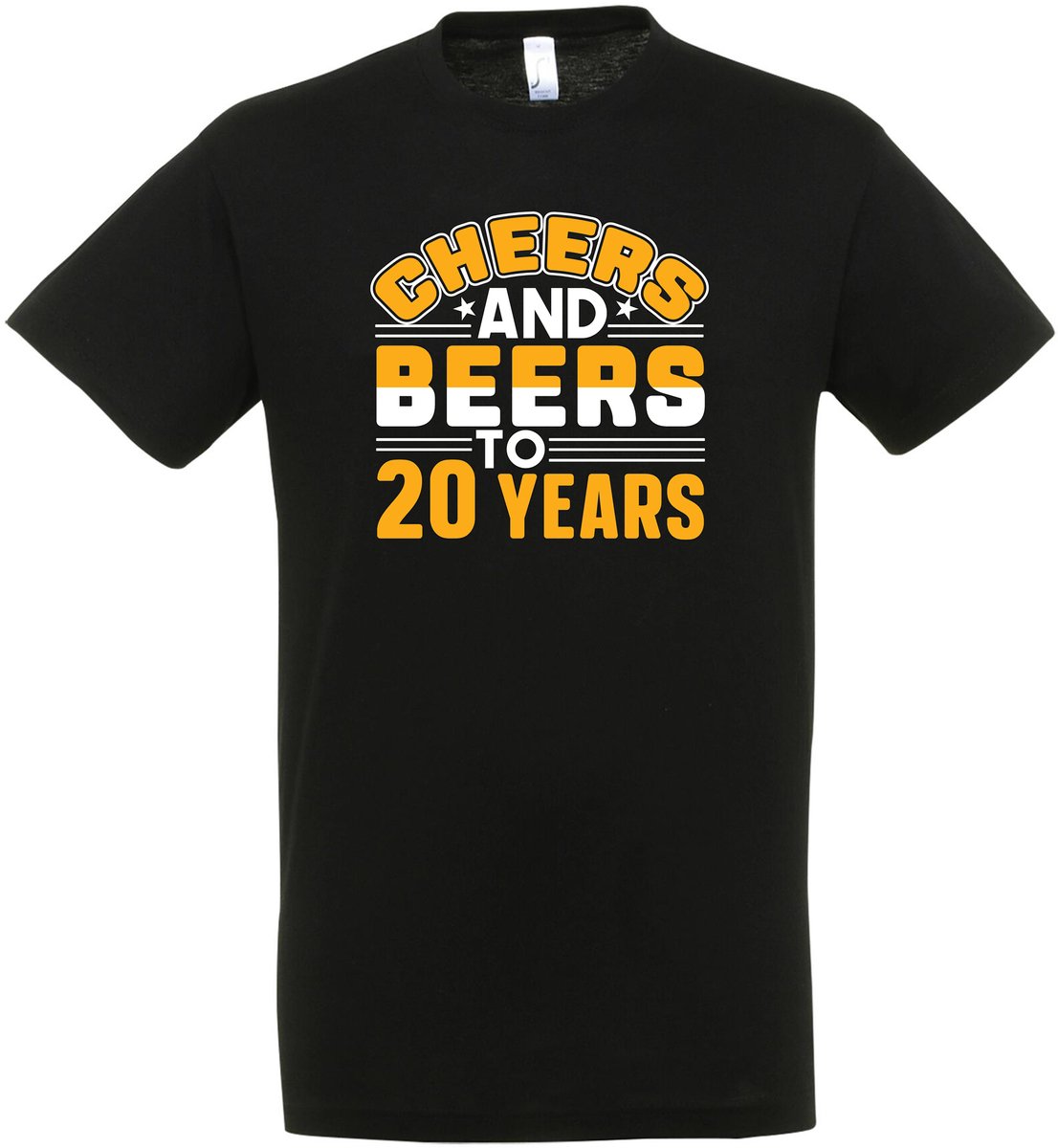 Cheers And Beers To 20 Years T-shirt - Cadeau - 20e Verjaardag - Feest - 20 jaar cadeau’s - Verjaardag - Gift - 20 Jaar T-shirt - Verjaardag cadeau - Cadeau - 20+ - Maat S