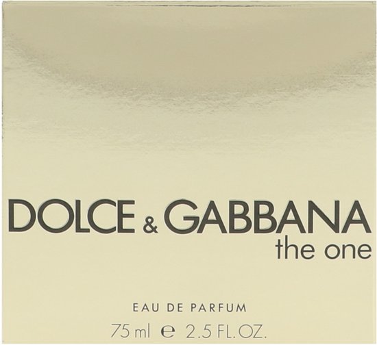 Gouden doosje van Dolce & Gabbana The One Eau de Parfum, 75ml.