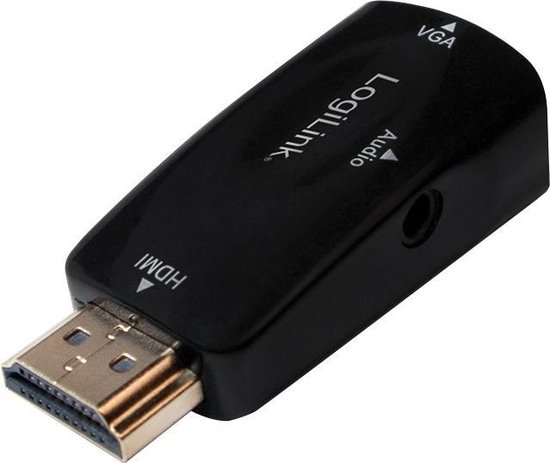 Foto: Hdmi naar vga 3 5mm jack adapter met hdcp compact zwart