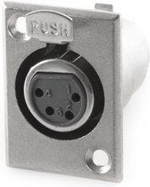 XLR 4-pins inbouwconnector (v) - grijs