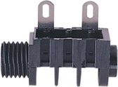 Electrovision 6,35mm Jack (v) inbouw connector - plastic - 2 soldeerpunten / mono