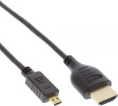 InLine Dunne Micro HDMI - HDMI kabel - versie 2.0 (4K 60Hz) - 1,5 meter