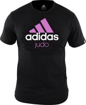 Adidas judo T-shirt | zwart-roze | MET KORTING - Product Kleur: Zwart / Roze / Product Maat: 128