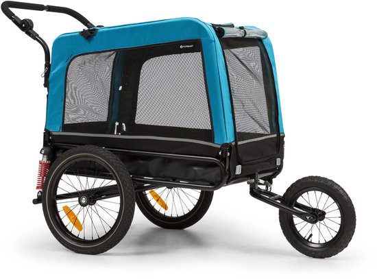 Remorque vélo 2 en 1 TOPMAST FOCUS - Poussette pour chien - 240 litres - Oxford 600D Blauw