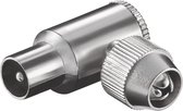S-Impuls Coax IEC (m) schroef connector - metaal / haaks