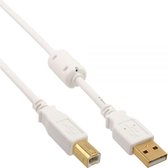 USB naar USB-B kabel - USB2.0 - tot 2A / wit - 5 meter